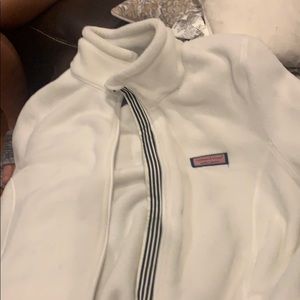 Cream colored fleece zip jacket